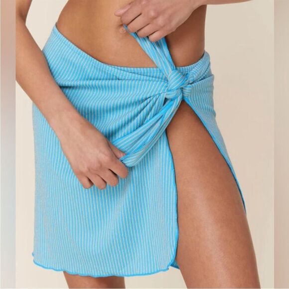 NWT Andie The Maya Sarong - Gold Stripe - Splash Size L/XL - Picture 8 of 9